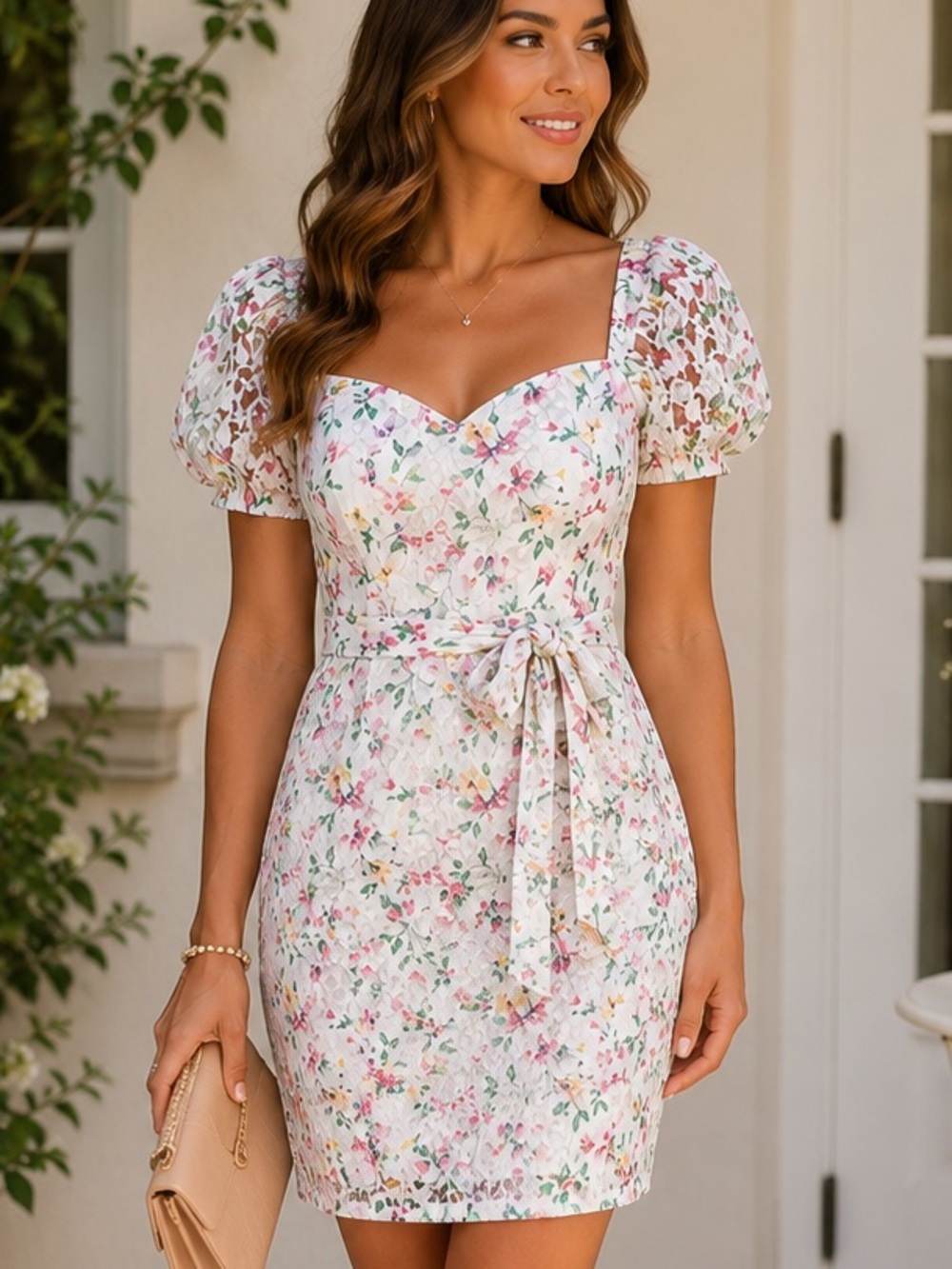 Kensie Floral Lace Sweetheart Dress NWT Size 6